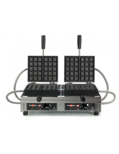 Gofrera doble gofre Bruxelles 3X5B. Apertura 180º WECAAB