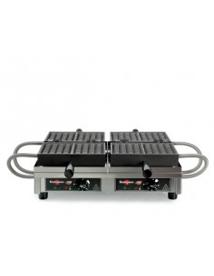 Gofrera doble gofre Bruxelas 4X6B. Apertura 180º WECABB