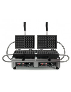 Gofrera doble para gofre Lieja 4x5. Apertura 180º WECAFB 2