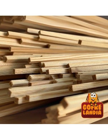 Paquete de 300 palitos cuadrados para Gofre Piruleta o Algodón de Azúcar