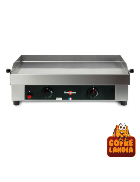 Plancha de gas Krampouz, 4500 W, acero inoxidable, control termostático.