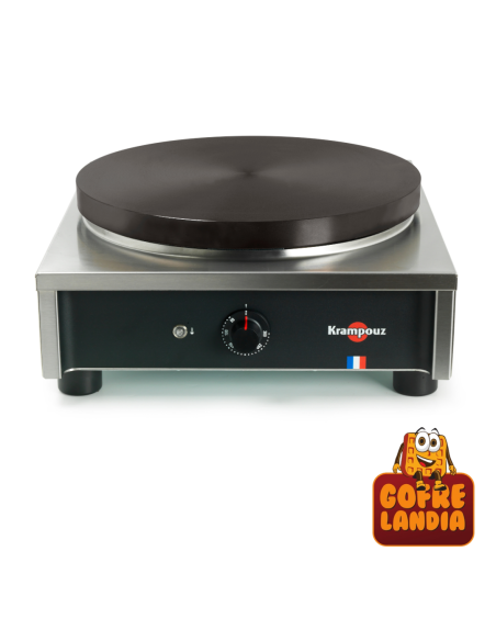 Crepera eléctrica profesional gama Confort Krampouz, diámetro 40 cm. Versión trifásica: uso intensivo, calentamiento homogéneo /