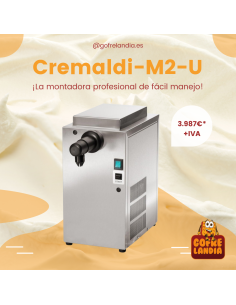 Montadora de nata Cremaldi M2 U: nata aireada, fácil de usar, limpieza automática y capacidad 2,5 litros
