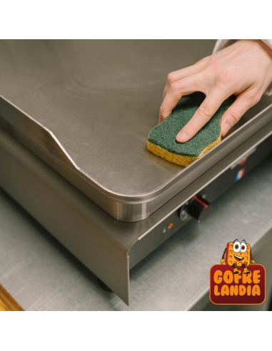 NUEVA Plancha eléctrica profesional en acero inoxidable Confort en profundidad (trifásica 20A), 5400 W, PCPR2BC