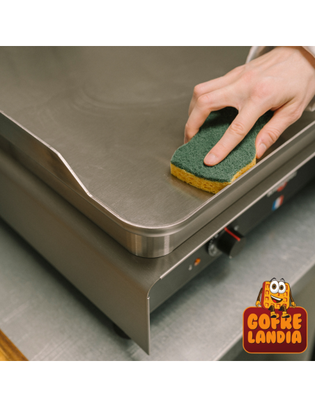 NUEVA Plancha eléctrica profesional en acero inoxidable Confort en profundidad (trifásica 20A), 5400 W, PCPR2BC