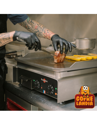 NUEVA Plancha eléctrica profesional en acero inoxidable Confort en profundidad (trifásica 20A), 5400 W, PCPR2BC