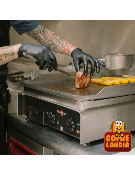 NUEVA Plancha eléctrica profesional en acero inoxidable Confort en profundidad (trifásica 20A), 5400 W, PCPR2BC