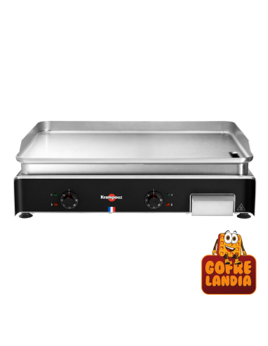 NUEVA Plancha eléctrica profesional , gama Confort de acero inoxidable, trifásica 20A - 5400 W, dos zonas de cocción.