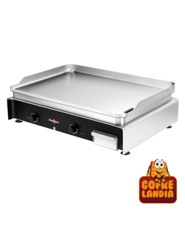 NUEVA Plancha eléctrica profesional , gama Confort de acero inoxidable, trifásica 20A - 5400 W, dos zonas de cocción.