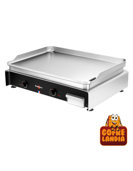 NUEVA Plancha eléctrica profesional , gama Confort de acero inoxidable, trifásica 20A - 5400 W, dos zonas de cocción.