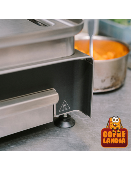 NUEVA Plancha a gas profesional , gama Confort de acero inoxidable, 5800 W, dos zonas de cocción.