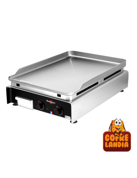 NUEVA Plancha a gas profesional , gama Confort de acero inoxidable, 5800 W, dos zonas de cocción.