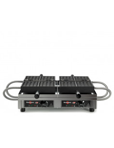 Gofrera doble Paty para gofre Lieja 4x6. Apertura 180º  WECAGB